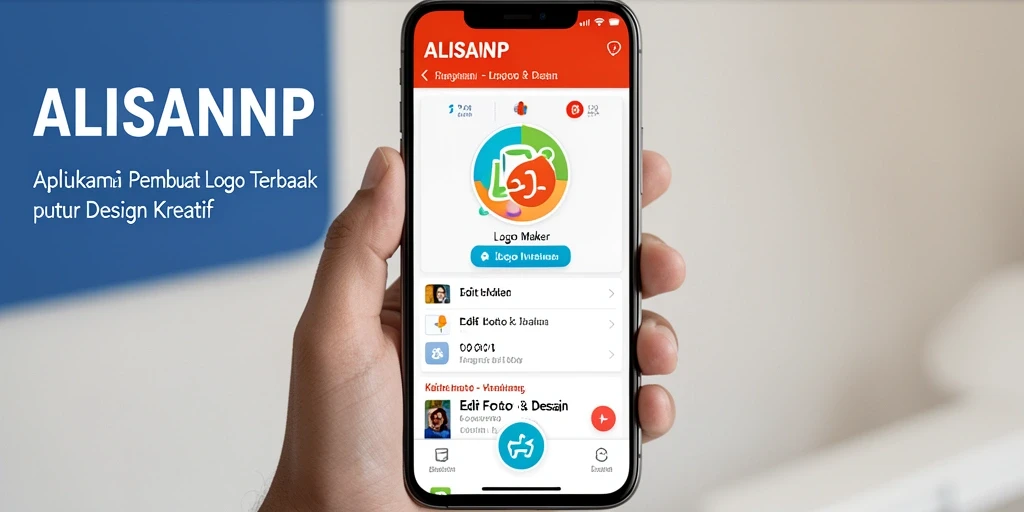 Tampilan antarmuka ALISANRP untuk pembuatan logo yang sederhana dan intuitif.