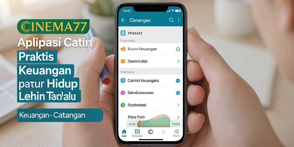 Tampilan antarmuka aplikasi Catatan Keuangan CINEMA77 yang intuitif.