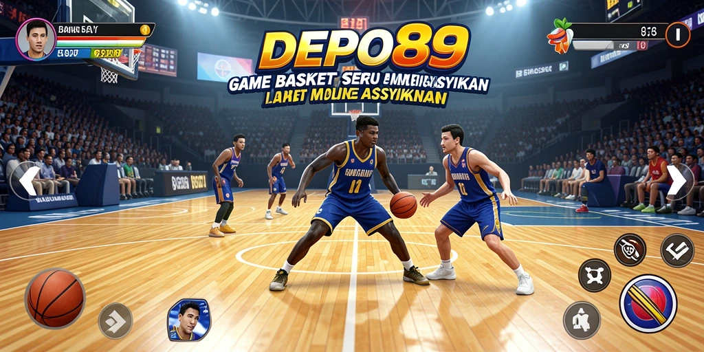 Tampilan antarmuka permainan Basket DEPO89 yang menarik.