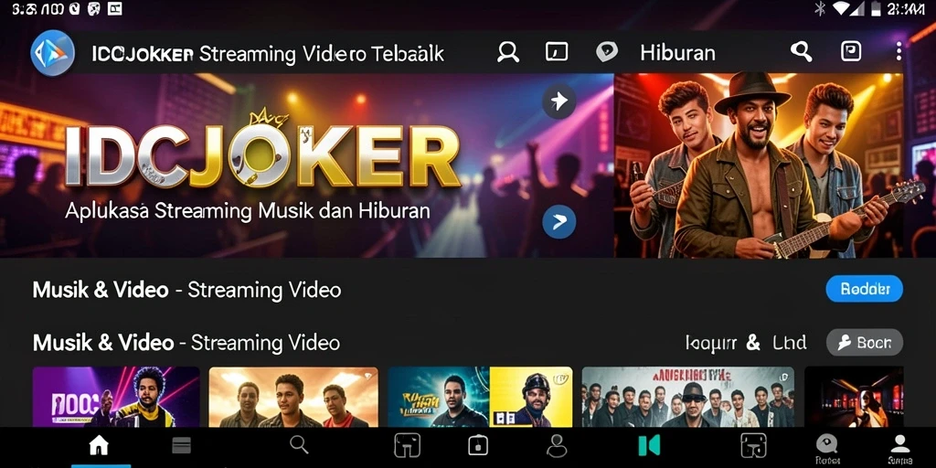 Screenshot antarmuka IDCJOKER yang menampilkan fitur Streaming Video.