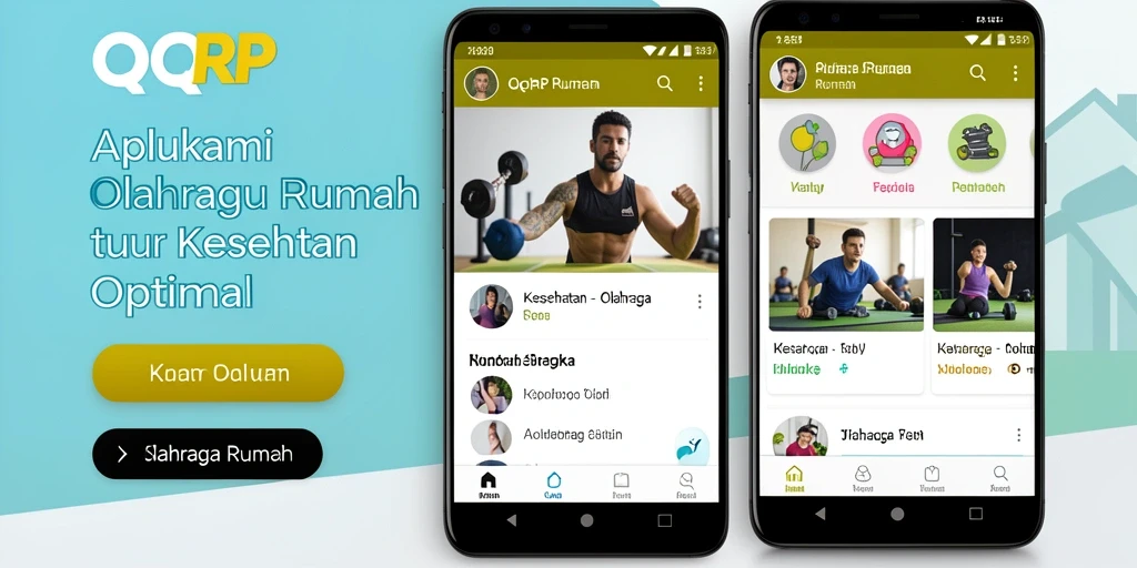 Antarmuka aplikasi QQRP dengan program olahraga yang intuitif.