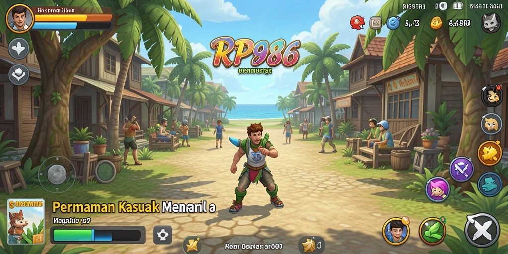 Tampilan antarmuka menarik dari game Kasual RP886.