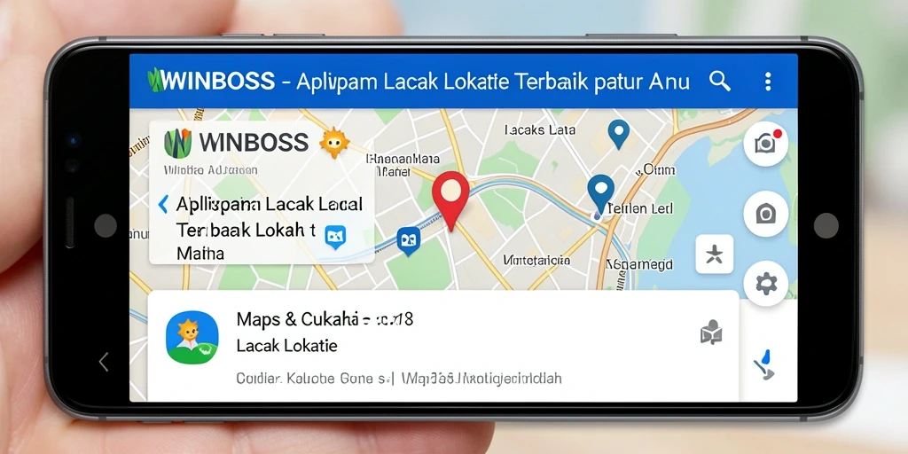 Antarmuka aplikasi WINBOSS dengan fitur lacak lokasi yang jelas